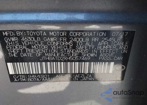 2017 Lexus Is 200T z USA, uszkodzony, nr VIN JTHBA1D2XH5057469